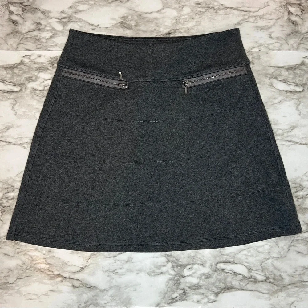 Athleta Strata Ponte A-Line Skirt charcoal Gray XS